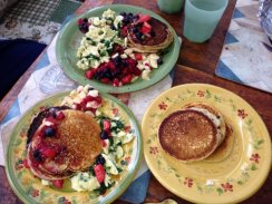 A typical breakfast to be consumed by our son!